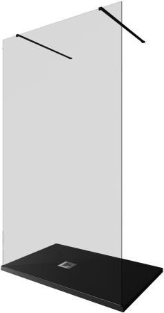 Душевая перегородка Allen Brau Infinity 2 120 3.21046.BBA.T черный браш, артикул 3.21046.BBA.T