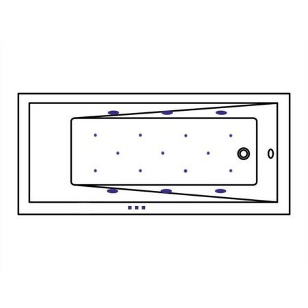 Ванна WHITECROSS Wave 180x80 "RELAX" (хром)