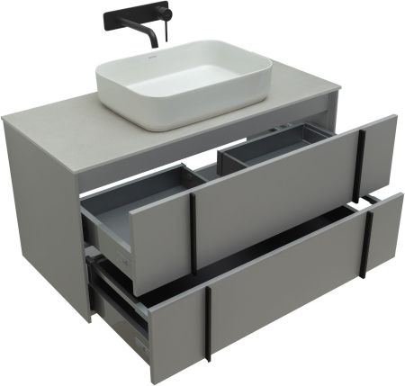 Тумба под раковину Allen Brau Reality 100 1.32007.PGM платина матовый, артикул 1.32007.PGM