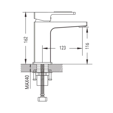 Смеситель для раковины Shevanik S9001H, черный/хром