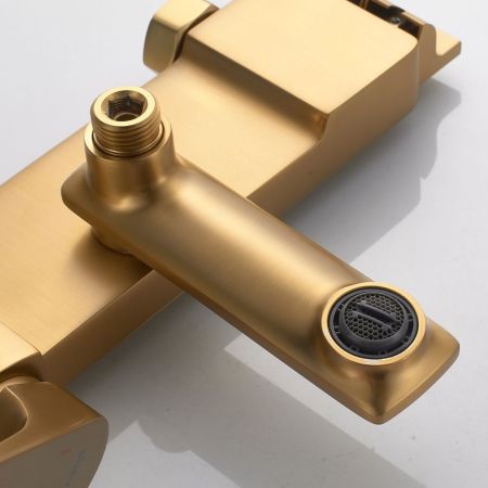 Душевая система Shevanik S4226G, золотой сатин