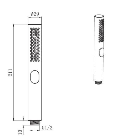 Душевая лейка Allen Brau Priority 5.31A20-BN никель браш, артикул 5.31A20-BN