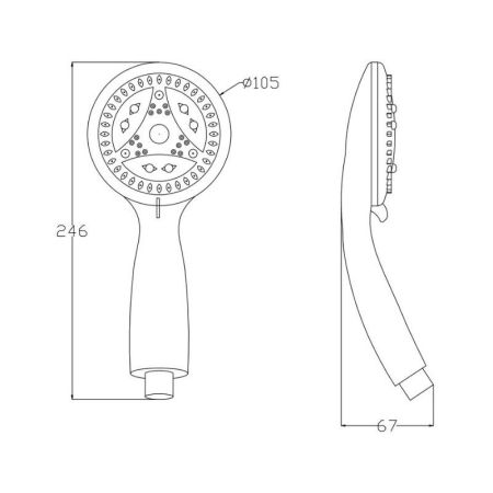 Лейка для душа G.Lauf UHS-1213, хром, артикул UHS-1213