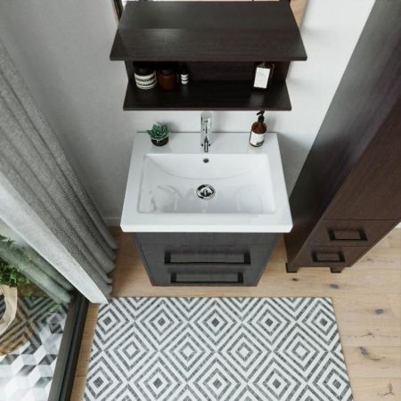 Тумба под раковину напольная Бриклаер ЧИЛИ венге, 60 см, артикул 4627125415142