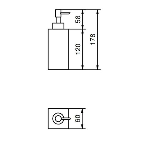 Fantini Linea Дозатор для жидкого мыла, настольный, цвет хром, артикул 92 02 7752