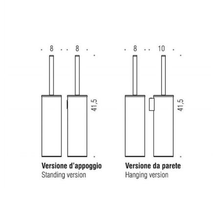 Colombo Complementi Туалетный ёршик, напольный, цвет: хром, артикул B9706.CR