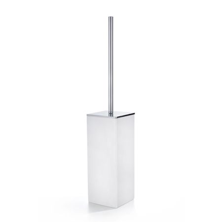 3SC Mood White Туалетный ёршик, напольный, цвет: белый матовый/хром, артикул MW17ASL