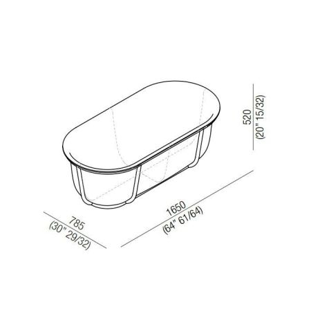 Agape Cuna Ванна отдельностоящая 165х78.5х52 см, цвет: темно-серая с металлической структурой, артикул AVAS1079GZ