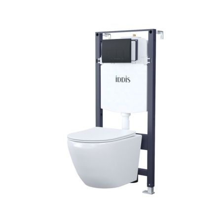 Комплект 3в1: подвесной унитаз, инсталляция и клавиша смыва IDDIS (BASB020i73), артикул BASB020i73
