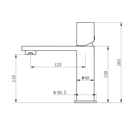 Смеситель для раковины WONZON & WOGHAND, Черный матовый (WW-101-MB)