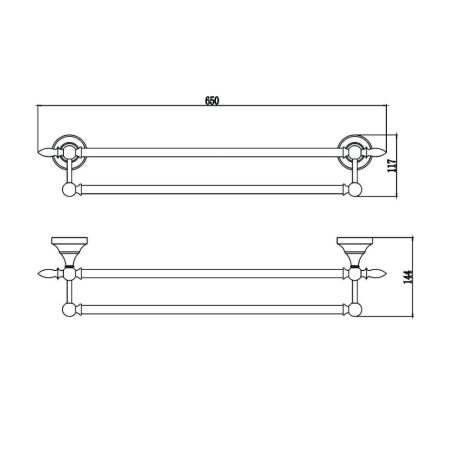 Полотенцедержатель Savol S-06848A, хром, артикул S-06848A