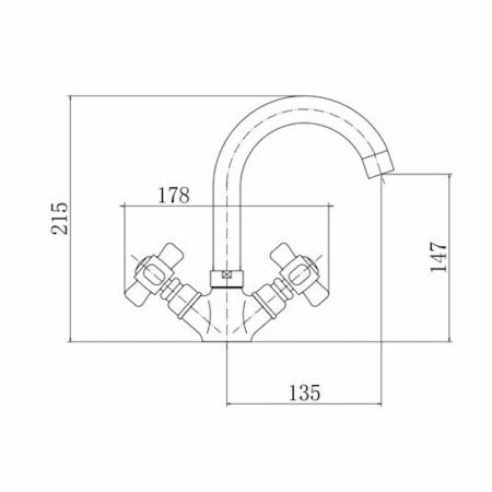 Смеситель для раковины FASHUN A1318, хром