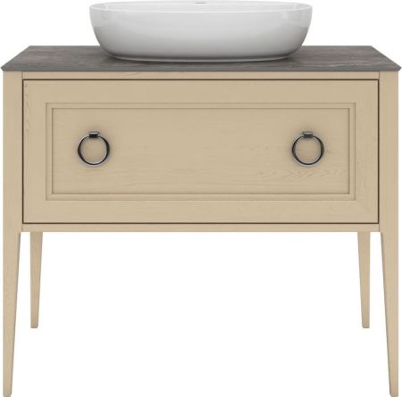 Тумба PLAZA Classic напольная с ящиками 100, капучино матовая