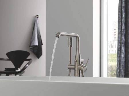 Смеситель для ванны GROHE Essence однорычажный, напольный монтаж, никель матовый (23491EN1) Смеситель для ванны GROHE Essence однорычажный, напольный монтаж, никель матовый (23491EN1)