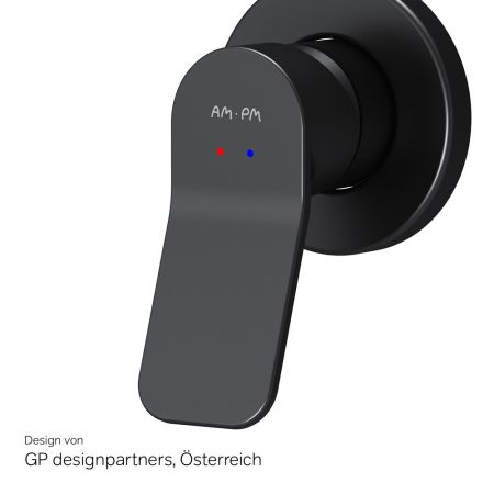 F85A65022 X-Joy, cмеситель д/душа монтируемый в стену, черный, шт.