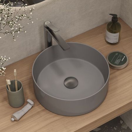 Выпуск для умывальника без перелива, матовый графит, Slide, IDDIS, (SLIGM10i88), артикул SLIGM10i88