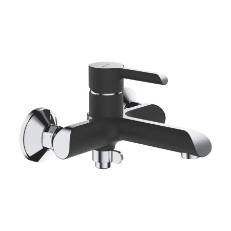 Смеситель для ванны Shevanik S6002H, черный/хром, артикул S6002H