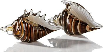 Casablanca, стеклянная ракушка, цвет оранжево-коричневый