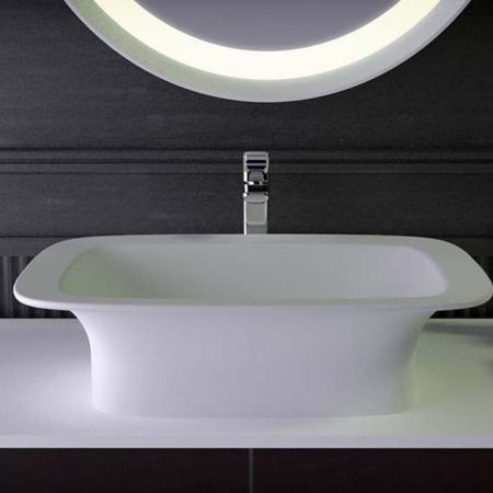 KNIEF Glam Раковина накладная   60х45х116 cm, без отв под смеситель, цвет белый матовый, артикул 0600-083-01