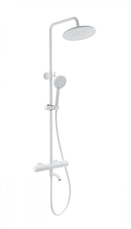 Душевая система с термостатом WONZON & WOGHAND INN 2, Белый матовый (WW-A3006-T1-MW), артикул WW-A3006-T1-MW
