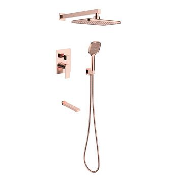 Душевая система встраиваемая 7в1 Voda Neva Rose Gold 7in1NVRG, розовое золото