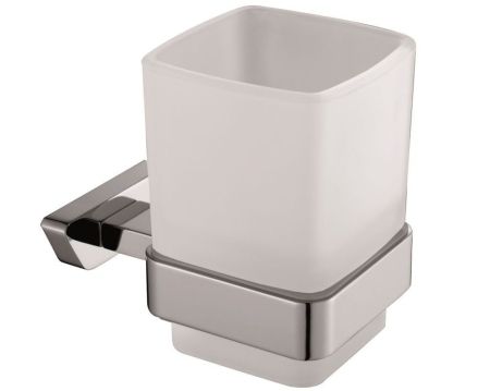 Sanibano Rock, настенный стеклянный стакан, цвет хром, артикул H6400/16CR