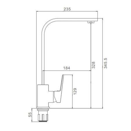 Смеситель для кухни Prohanss P60.41.03, золотой сатин
