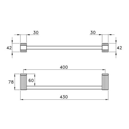 Stella Casanova Полотенцедержатель настенный 40 см 602/40 цвет: хром