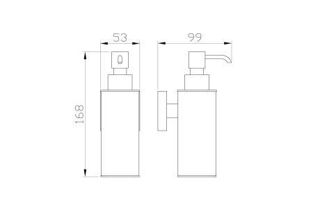 Дозатор мыла WONZON & WOGHAND POLO, Хром (WW-8932)