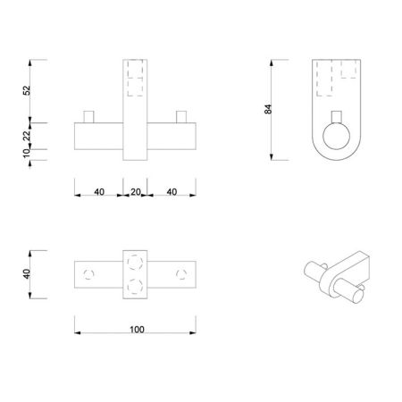 Decor Walther  CENTURY HAK2 крючок двойной, цвет золото мат/бронза, артикул 0586041