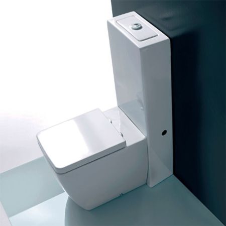 KERASAN бачок напольный UNICA, белый, с механизмом слива GEBERITхром, артикул 2481K1