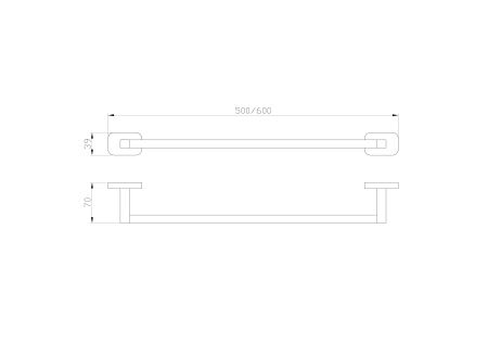 Вешалка для полотенец WONZON & WOGHAND, Темный графит (WW-9312)