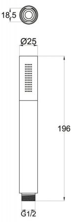 Ручной душ BelBagno CARIN CAR-D1C-CRM