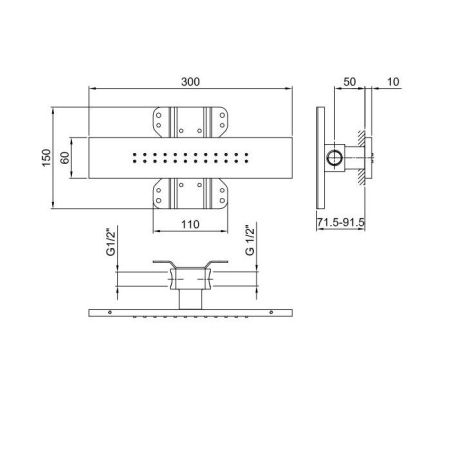Fantini Боковая форсунка нерегулируемая, матовая сталь, артикул 86 93 8034B