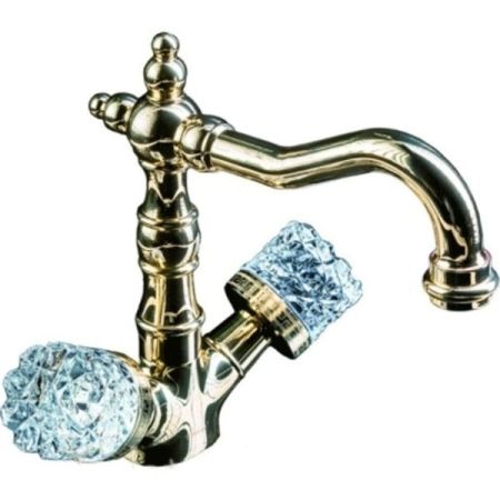 Смеситель для умывальника, высокий CRYSTAL, бронза_Комплект, артикул 312-CRST