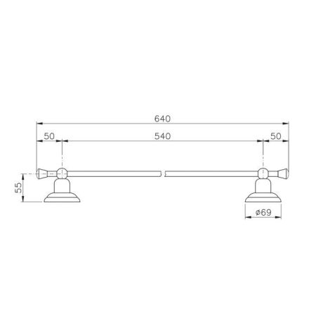 Nicolazzi Onice Полотенцедержатель 54 см, цвет: золото