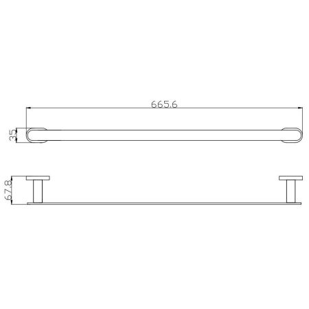 Полотенцедержатель Rav Slezak YUKON YUA0701/65CB, хром/белый, артикул YUA0701/65CB