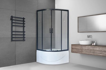 Душевой угол Royal Bath RB 100BK-T-BL (прозрачное), артикул RB100BK-T-BL