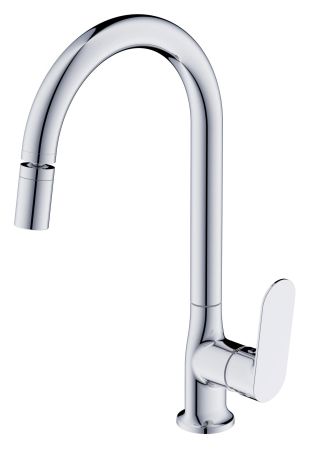 Смеситель Shore для кухни с аэратором на шарнире, R-излив, артикул: SHR519AR, артикул SHR519AR