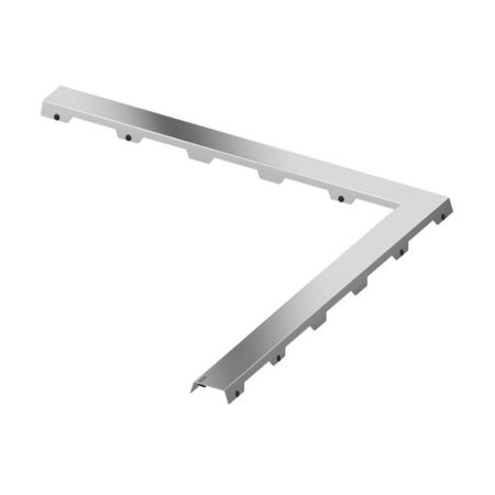 Декоративная панель, TECE, Steel Il, ширина, мм-900, длина, мм-900, вид-для слива, угловая, материал-нержавеющая сталь, цвет-полированная нержавеющая сталь, артикул 610982