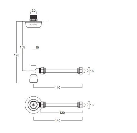 SIMAS Accessori Угловой кран, цвет бронза