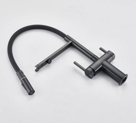 Смеситель для кухни с подключением фильтра для воды Rose R358H, черный