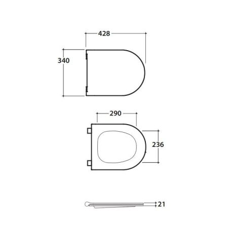 GLOBO Mode Унитаз напольный безободковый 53х34х43 см, слив универсальный, цвет белый
