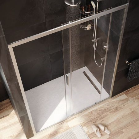 W90G-150-1-195MT Gem Solo Дверь душевая 150х195, стекло прозрачное, профиль матовый хром, артикул W90G-150-1-195MT