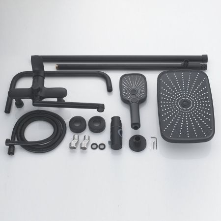 Душевая система Raffine F3685H, черный, артикул F3685H