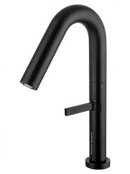 Смеситель для раковины высокий WONZON & WOGHAND, Черный матовый (WW-6068-MB)