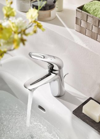 Смеситель для раковины GROHE Eurostyle new с донным клапаном, хром (33558003), артикул 33558003