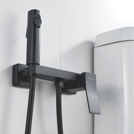 Гигиенический душ со смесителем Shevanik S4005H-1, черный