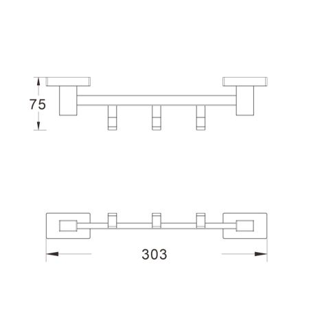 Планка с крючками Shevanik SG5631C, белый
