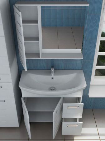 Тумба под раковину Vigo Diana 80 Белая, артикул Diana-2-800(Балтика)